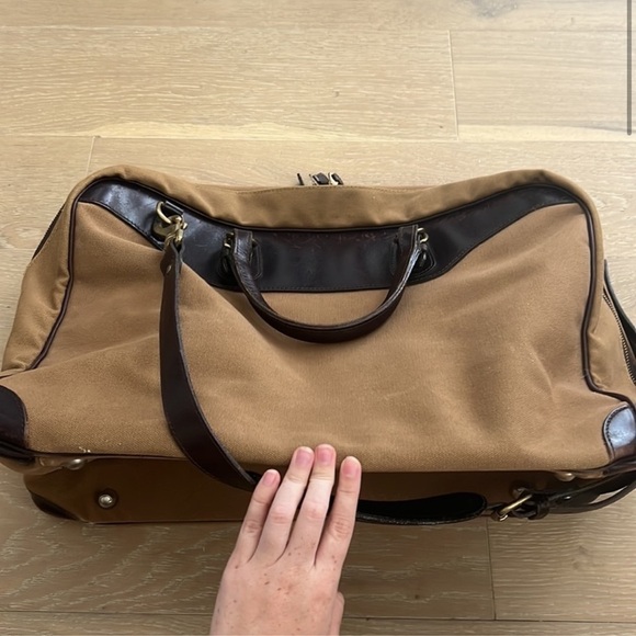 Land Rover Range Car Messenger Shoulder Duffle Bag Leather Travel Briefcase - Picture 2 of 12